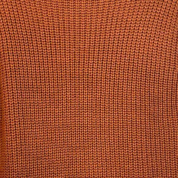 NEW Black Tape Cable Knit Sweater Dress Long Sleeve Cinnamon Brown Size Small - Picture 2 of 4